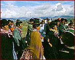 Bolivian festival goers